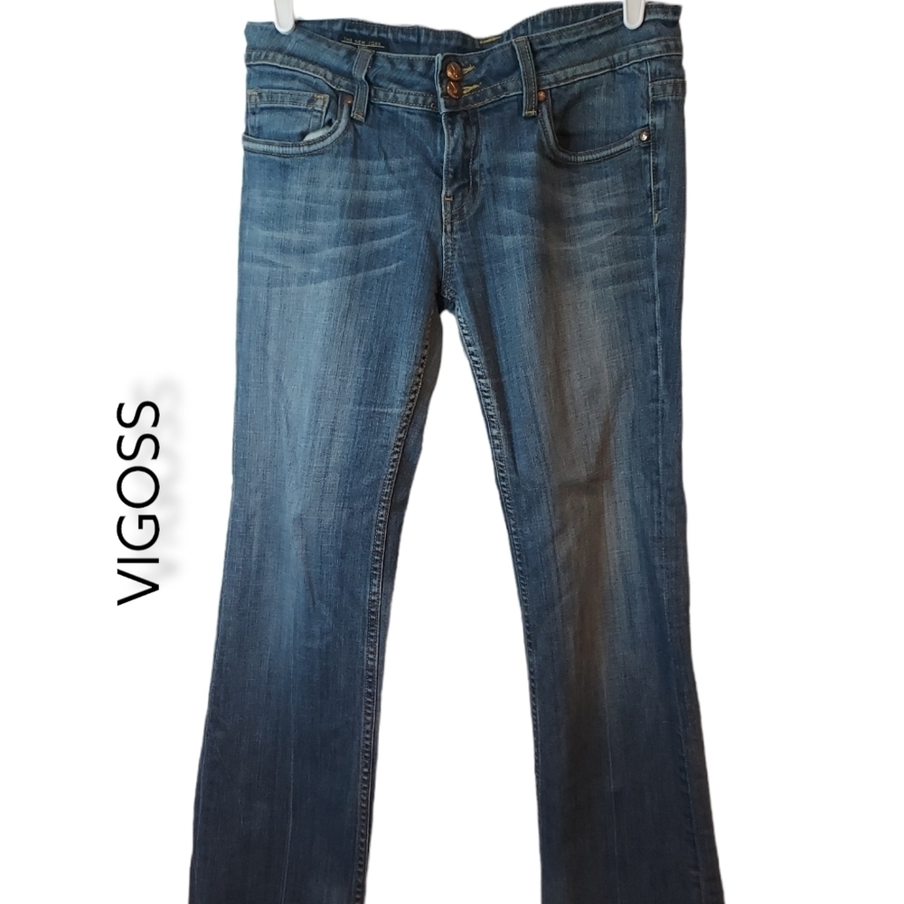 VIGOSS NEW YORK BOOT JEANS SZ 13/14 34 X 29 more like a 10/12. Some stretch.